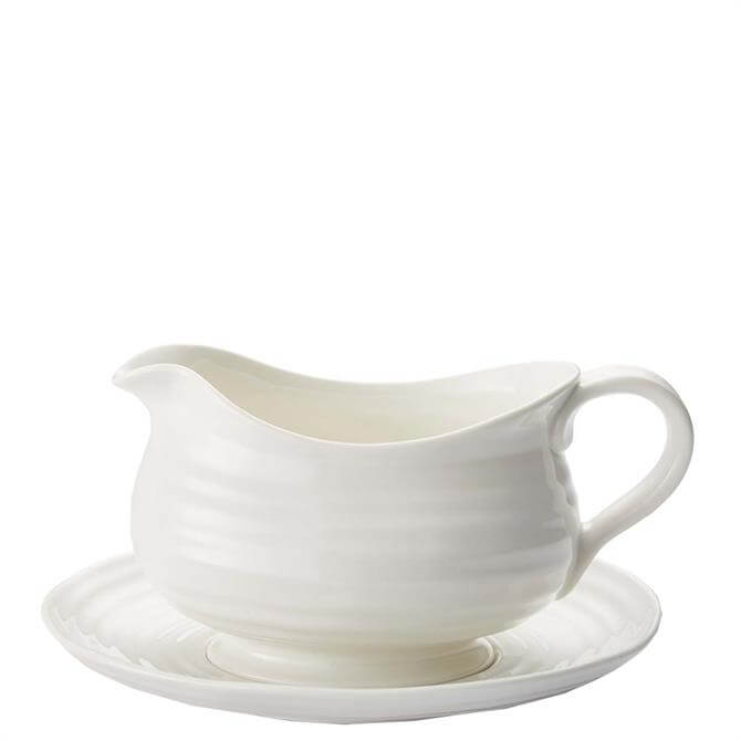 Sophie Conran for Portmeirion White Gravy Boat and Stand